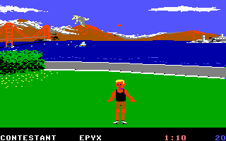 California Games (DOS) screenshot: Footbag (MCGA/VGA)