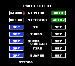 Chase H.Q. (NES) screenshot: Bonus choice