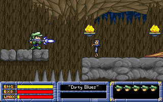 VanSlug: X Mission (DOS) screenshot: Third stage: cave