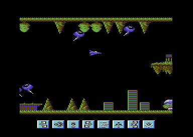 Poltergeist (Commodore 64) screenshot: Searching for generators.