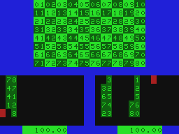 Casino 1: Roulette/Keno/Slots (APF MP1000/Imagination Machine) screenshot: Entering numbers (Keno)