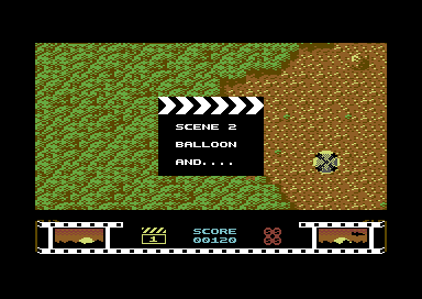 Sky High Stuntman (Commodore 64) screenshot: Level 2 - Balloon.