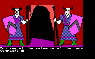 The Demon's Forge (PC Booter) screenshot: The beginning location (Tandy/PCjr)