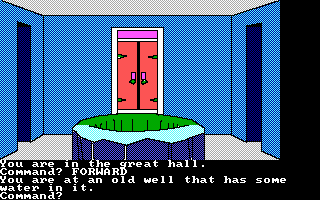 The Demon's Forge (PC Booter) screenshot: There is a well here (Tandy/PCjr)