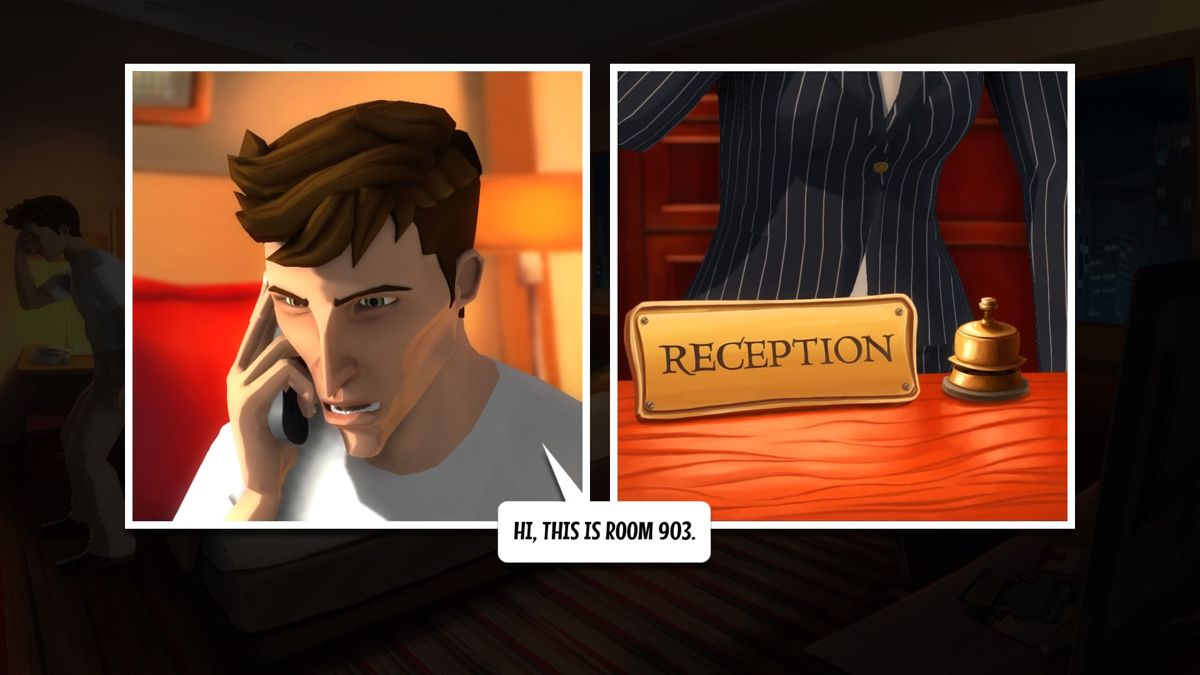 Yesterday: Origins (PlayStation 4) screenshot: Calling the reception desk
