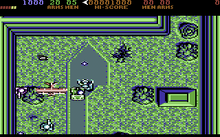 Fernandez Must Die (Commodore 64) screenshot: Running over an enemy