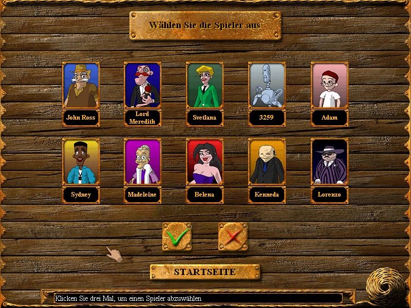 Money Mad (Windows) screenshot: Choose your character
