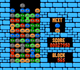 Puyo Puyo (NES) screenshot: The end is near...
