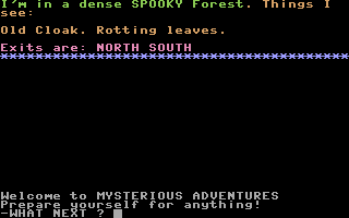 The Golden Baton (Commodore 16, Plus/4) screenshot: Game start