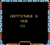 Asteroids (Game Boy Color) screenshot: Continue?