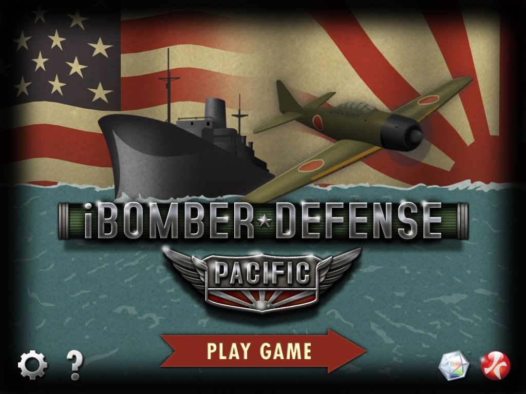 iBomber Defense: Pacific (iPad) screenshot: Title screen