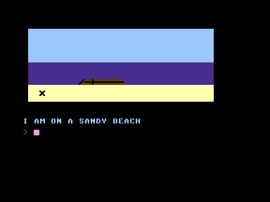 Skull Island (Commodore 16, Plus/4) screenshot: Game start