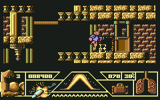 Total Recall (Commodore 64) screenshot: Get this power-up for extra time