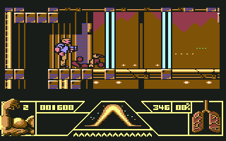 Total Recall (Commodore 64) screenshot: Android fell to pieces