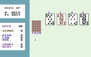 Aces Up (Commodore 64) screenshot: Game start
