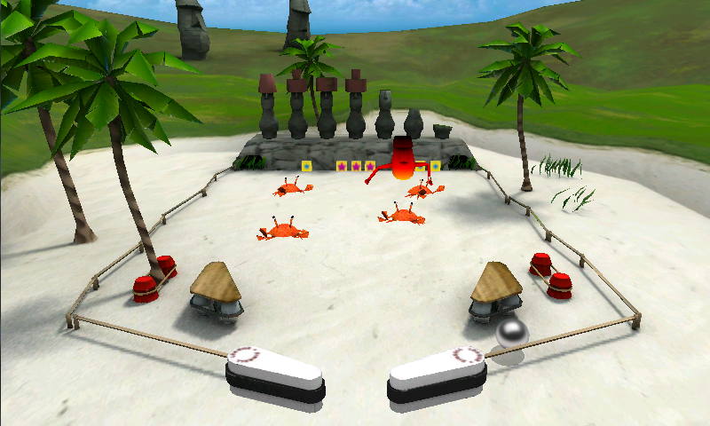 Pinball League: The World of Dr Pickaxe (Windows Phone) screenshot: Easter Island stage
