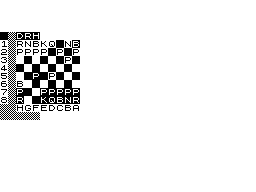 1K ZX Chess (ZX81) screenshot: Game in progress