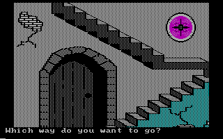 Memory Castle (DOS) screenshot: ...Eeny, meany, miney, moe (CGA, RGB)