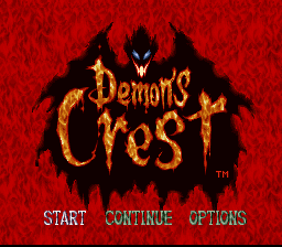 Demon's Crest (SNES) screenshot: Title screen