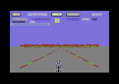 Super Hang-On (Commodore 64) screenshot: Let's go.