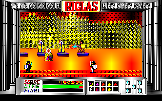Riglas (Sharp X1) screenshot: Is this an exercise?..