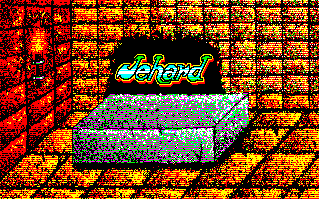 Jehard (PC-88) screenshot: ...and the title screen appears