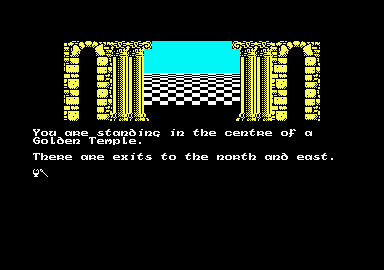 The Quest for the Golden Eggcup (Amstrad CPC) screenshot: Direction?