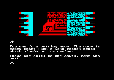 The Quest for the Golden Eggcup (Amstrad CPC) screenshot: What now?