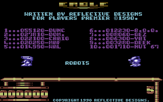 Steel Eagle (Commodore 64) screenshot: Title screen