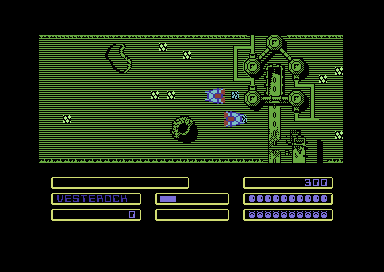 Agent Orange (Commodore 64) screenshot: Plant Agent Orange and shoot the ships.