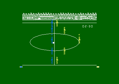Peter Beardsley's International Football (Amstrad CPC) screenshot: Kick-off.