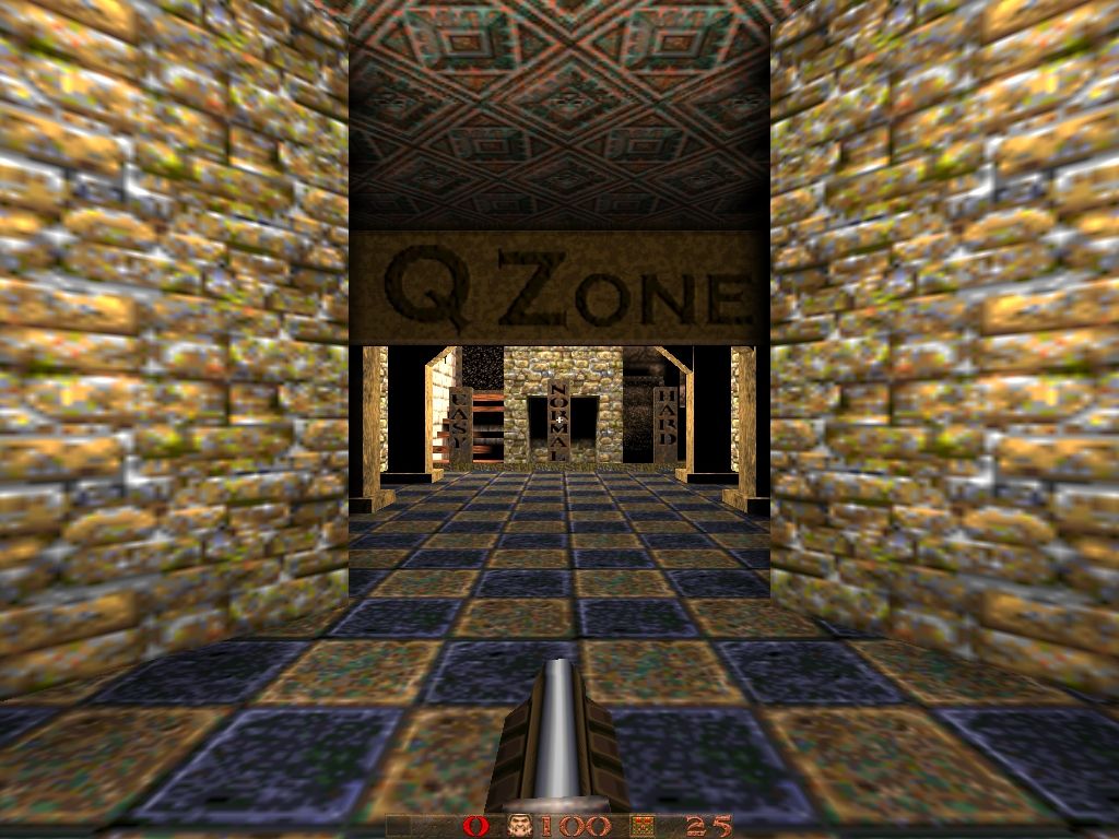 Q!Zone (DOS) screenshot: Skill selection map.