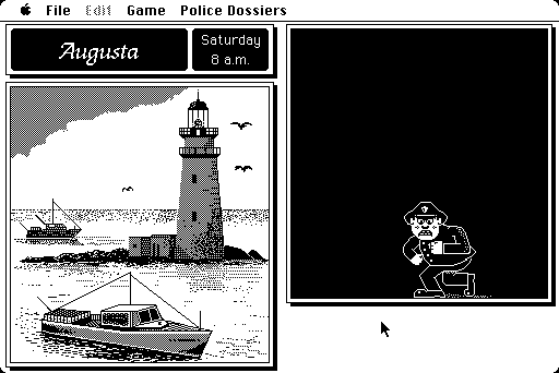 Where in the U.S.A. Is Carmen Sandiego? (Macintosh) screenshot: Failed to get a proper warrant!