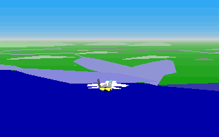 F-15 Strike Eagle II (DOS) screenshot: External view
