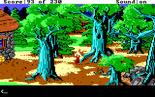 King's Quest IV: The Perils of Rosella (DOS) screenshot: AGI: The creepy forest
