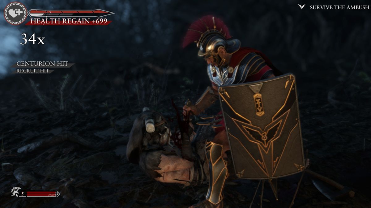 Ryse: Son of Rome (Xbox One) screenshot: Fighting the so-called horned monsters