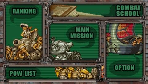 Metal Slug XX (PSP) screenshot: Main menu