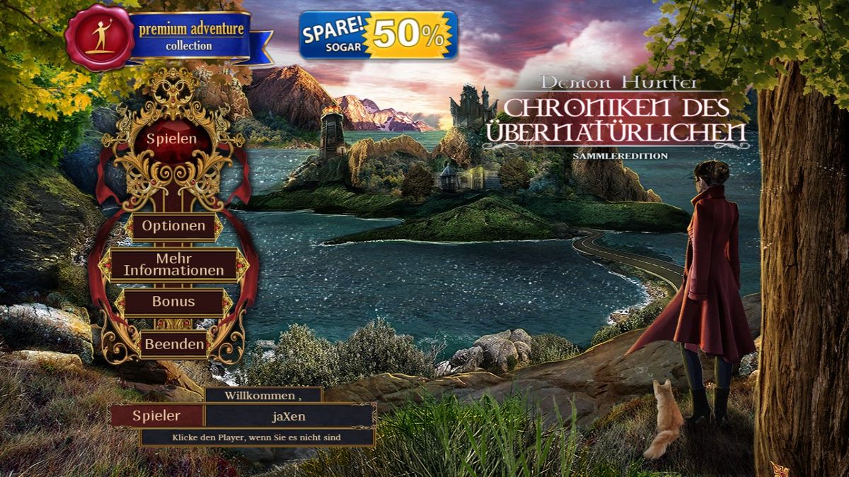 Demon Hunter: Chronicles from Beyond (Collector's Edition) (Windows) screenshot: Main menu
