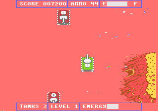 <small>Tank Command (Atari 7800) screenshot:</small><br> Try to destroy these enemy tanks