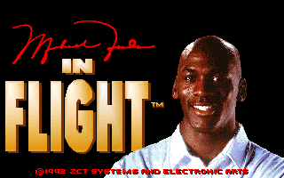Michael Jordan in Flight (DOS) screenshot: Title Screen