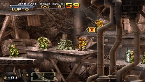 Metal Slug XX (PSP) screenshot: Iron Lizard in sight