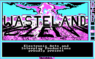 Wasteland (DOS) screenshot: Title screen (CGA with RGB monitor)