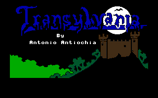 Transylvania (DOS) screenshot: Title Screen (PCjr)