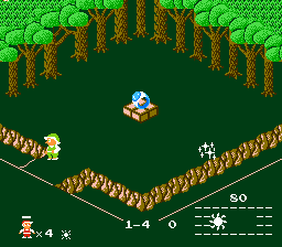 Knight Lore: Majou no Ookami Otoko (NES) screenshot: Hey, a ring! Wonder what it does.