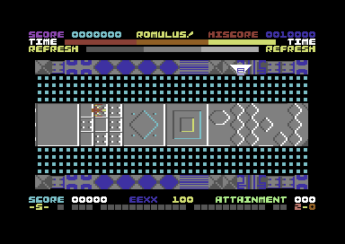 Romulus (Commodore 64) screenshot: Save the chips.
