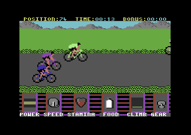 Kellogg's Tour (Commodore 64) screenshot: Out in the country.