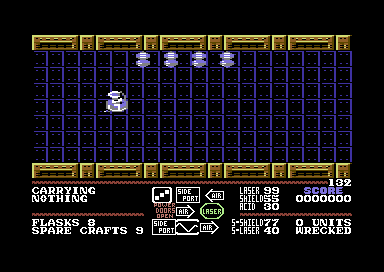 Metaplex (Commodore 64) screenshot: Start of the game.