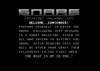 Snare (Commodore 64) screenshot: Loading screen.