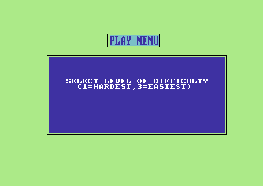 Johnny Reb II (Commodore 64) screenshot: Difficulty?