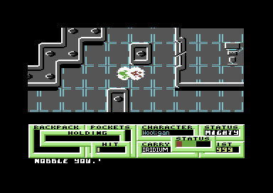 Pandora (Commodore 64) screenshot: Having a fight.